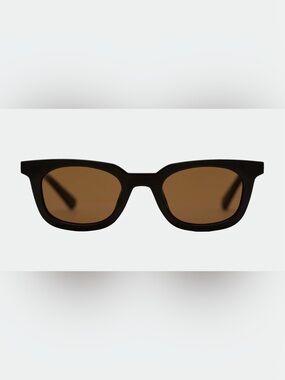 Otra Black Frame Sunglasses with Brown Lenses